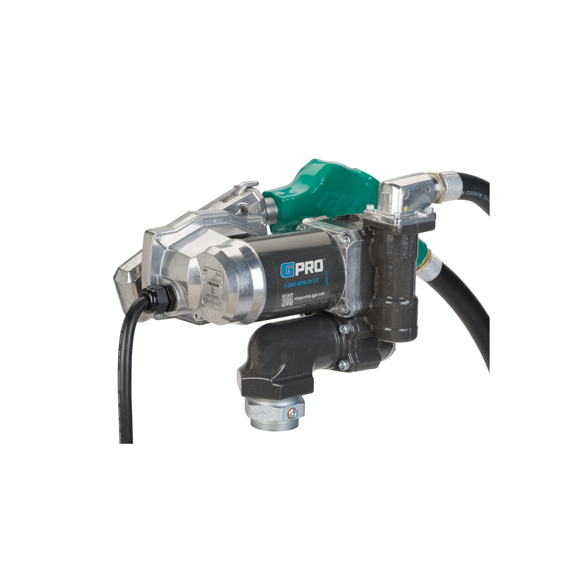 GPRO 25GPM 12V Fuel Transfer Pump with Auto Diesel Nozzle